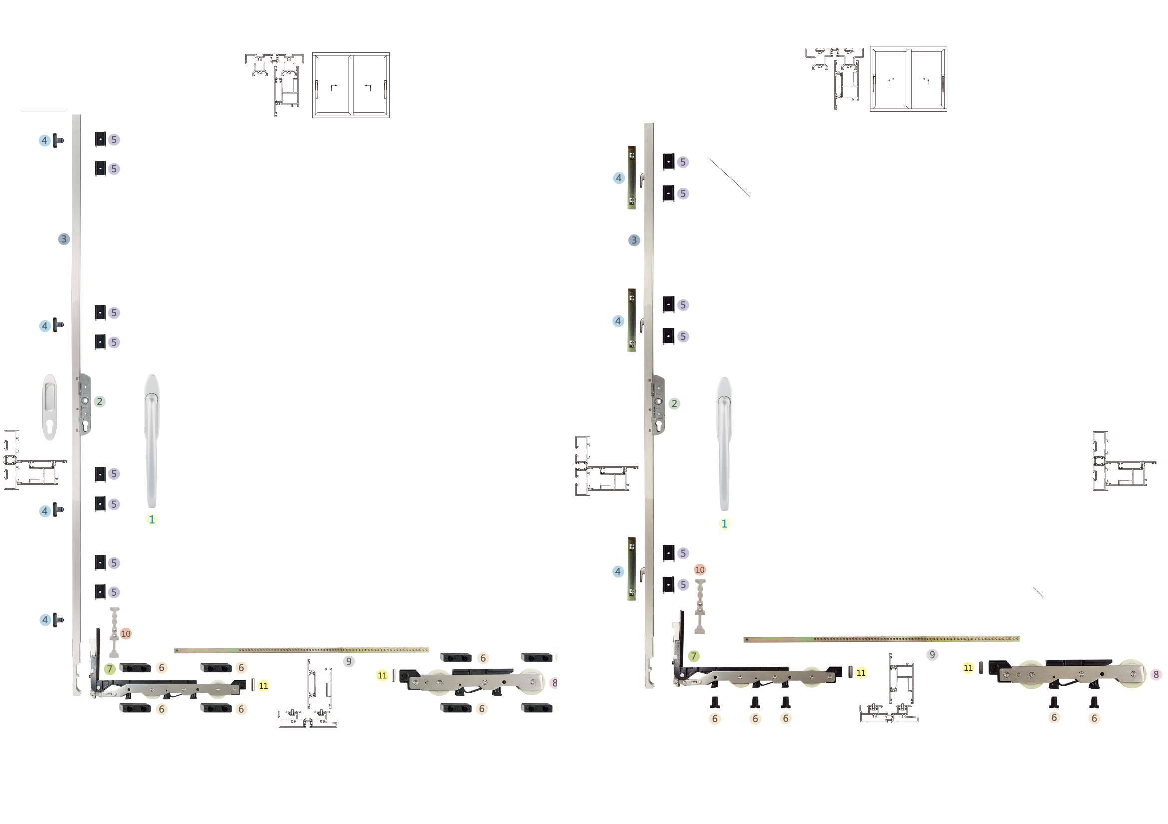 6t体育提升推拉门五金系统