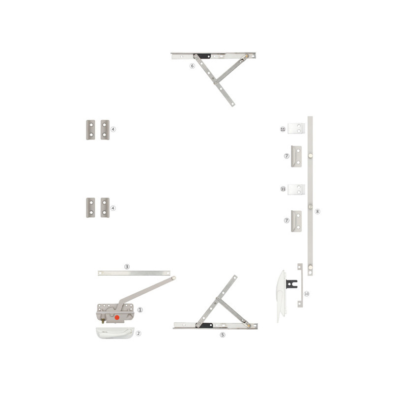 美式手摇窗平开五金系统MSPK-02