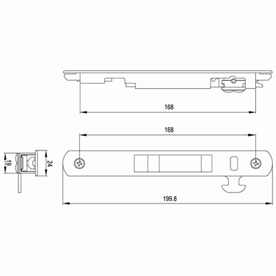 推拉门钩锁GS-A02尺寸图